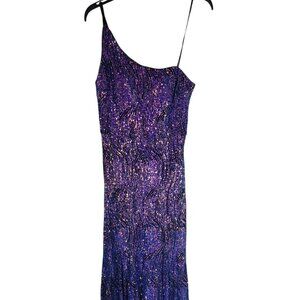 Sequined one shoulder formal dress